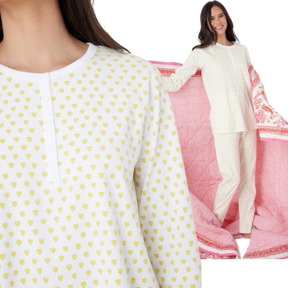 Roller Rabbit Yellow Hearts Pajamas SOLD OUT - Picture 4 of 8